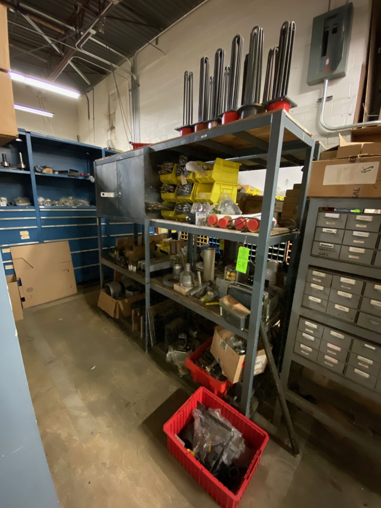 metal shop Racking and contents