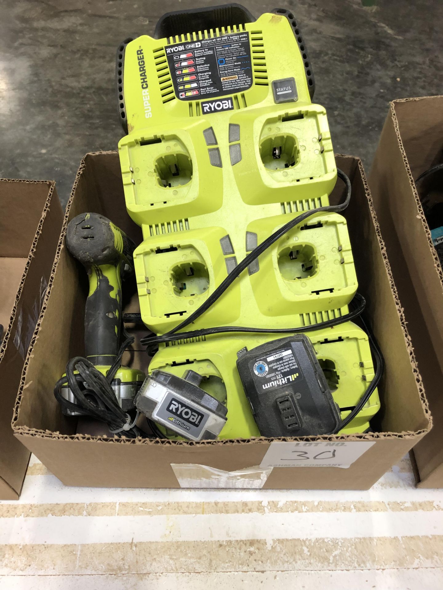 Lot: Ryobi Electric Drill & Chargers