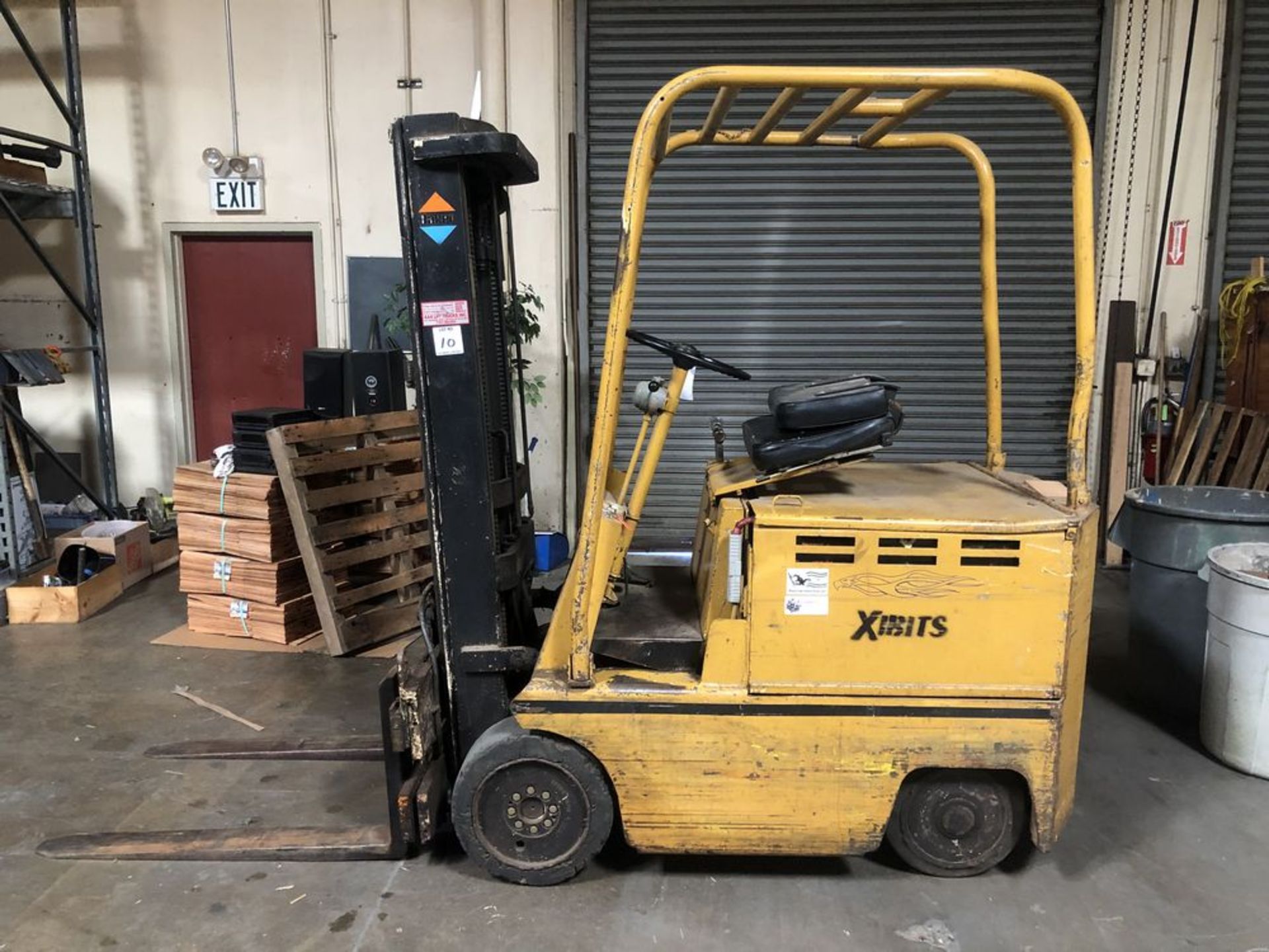 (1) Baker FTF-050 Electric Forklift- 48” Forks, 2,904 hours, solid tires, 2 stage mast, 4,500 lb