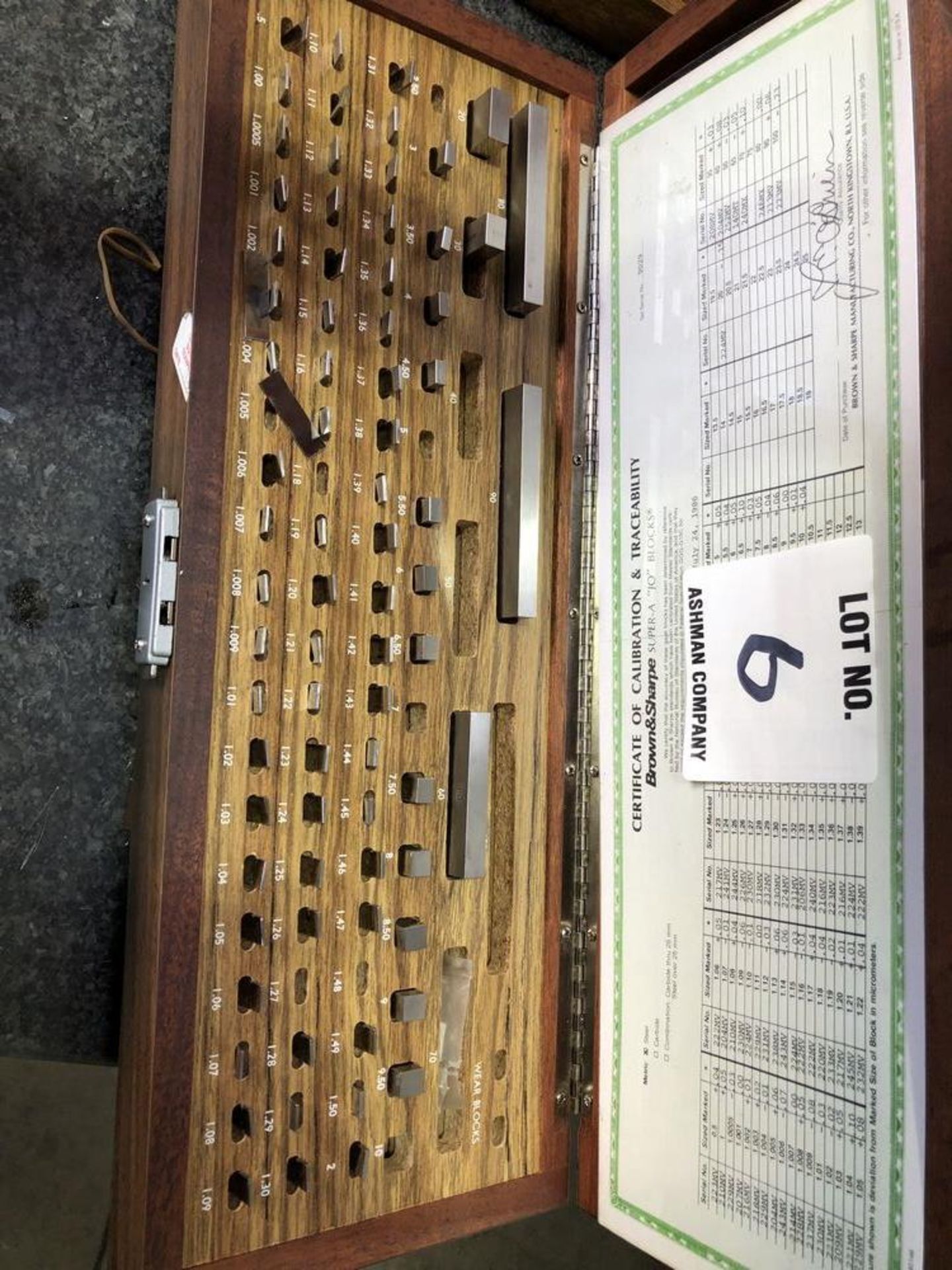 (1) BROWN & SHARPE BLOCK GAGE SET