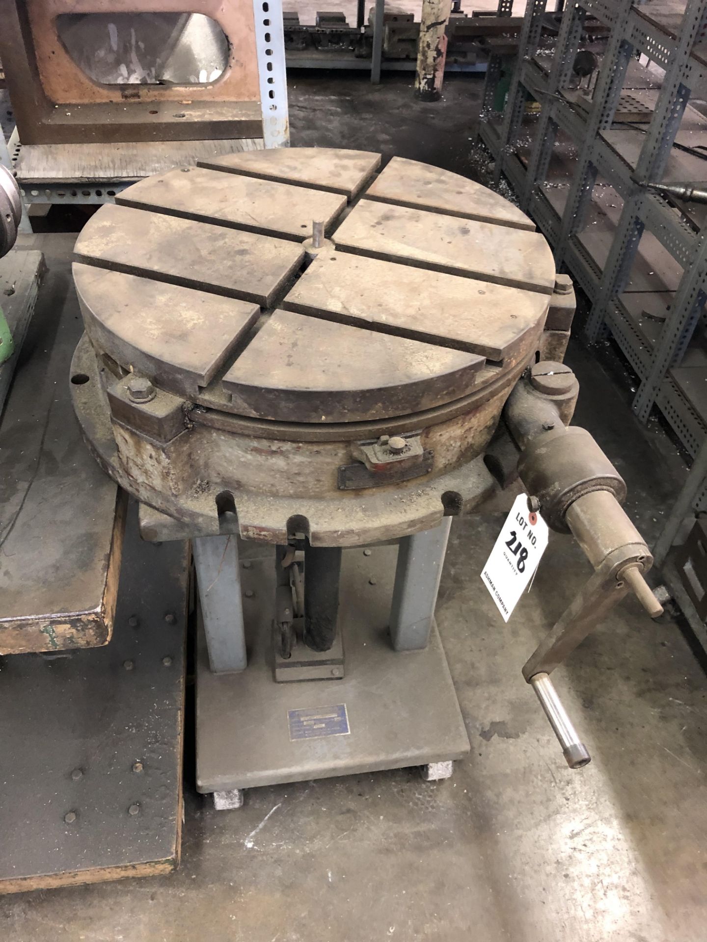 (1) YORKE ROTARY TABLE WITH CART