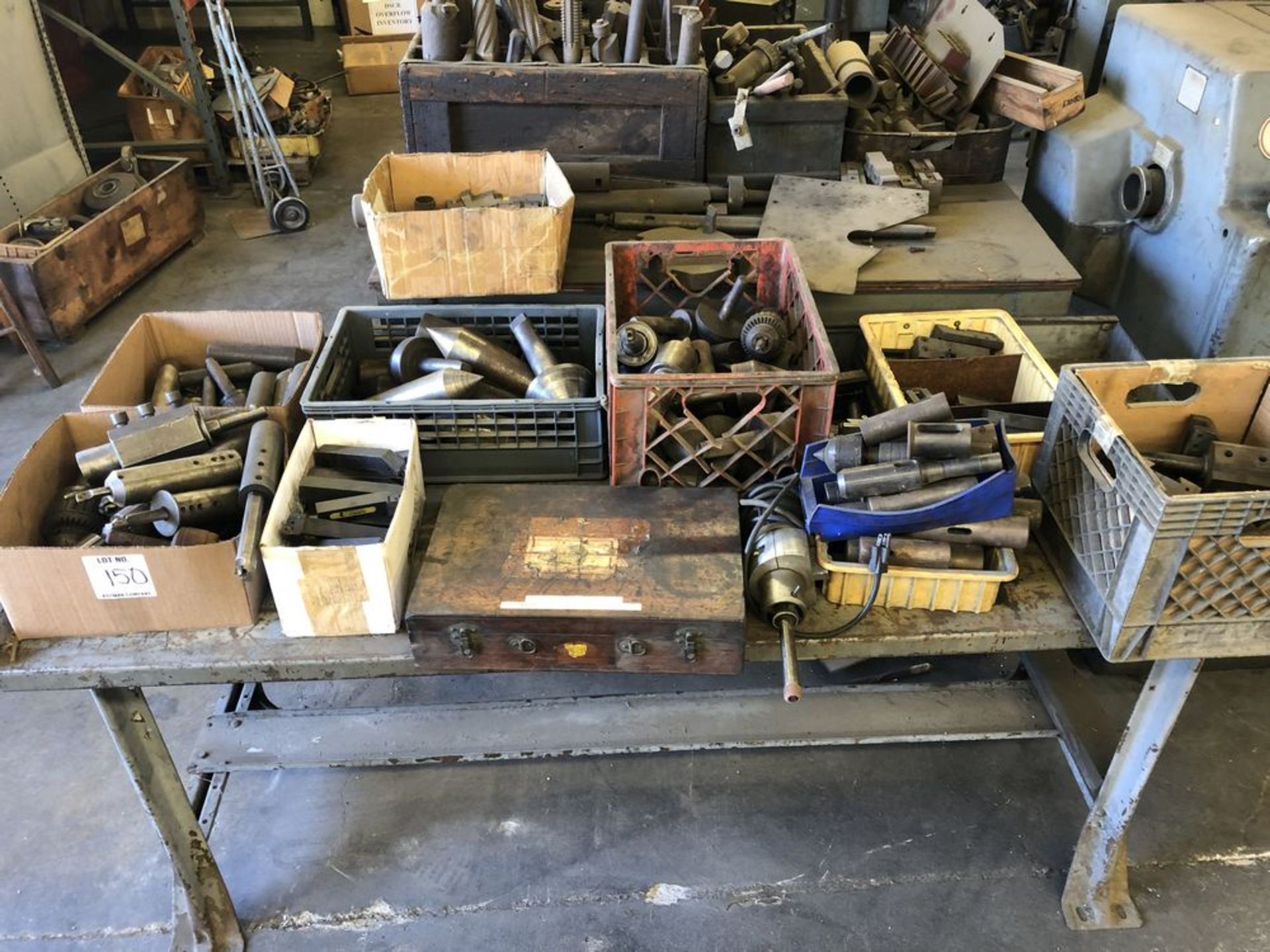 (LOT) LARGE LOT OF LATHE TOOLING- LATHE CUTTERS, LIVE/DEAD CENTERS, RADIUS TURRET