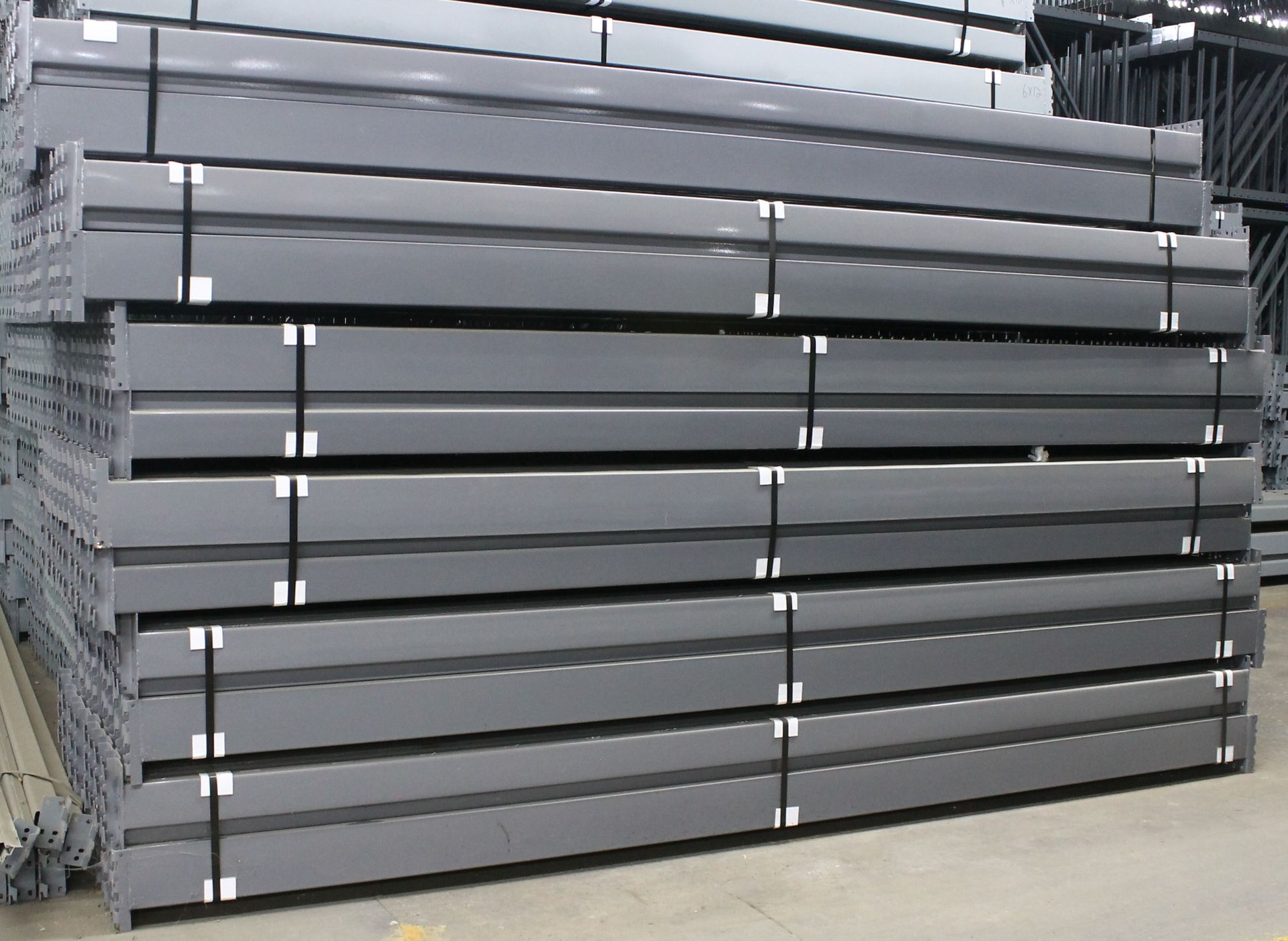 14 BAYS OF 24'H X 42"D X 144"L KEYSTONE STYLE PALLET RACKS