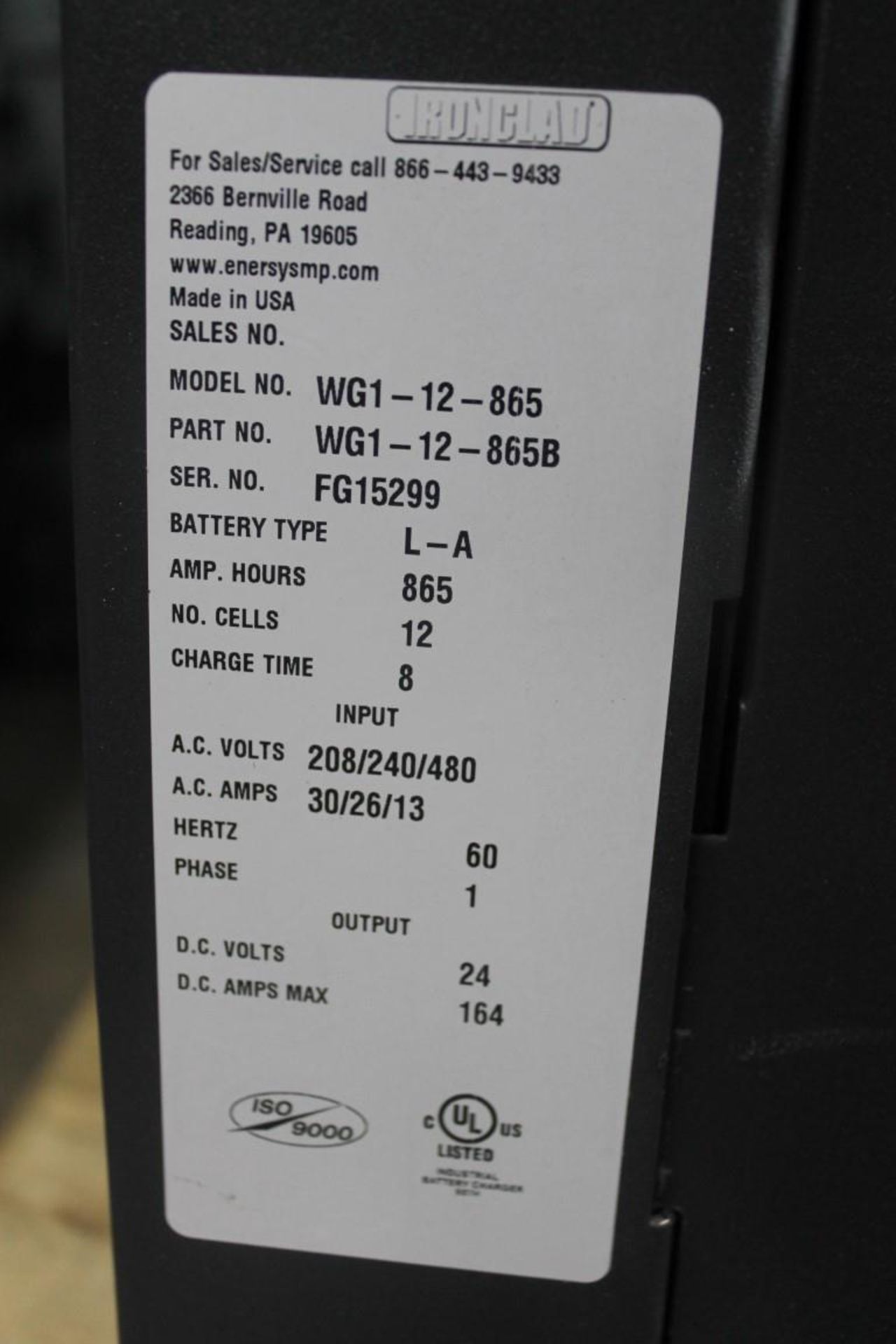 ENERSYS GOLD 24 VOLTS BATTERY CHARGER - Image 3 of 3