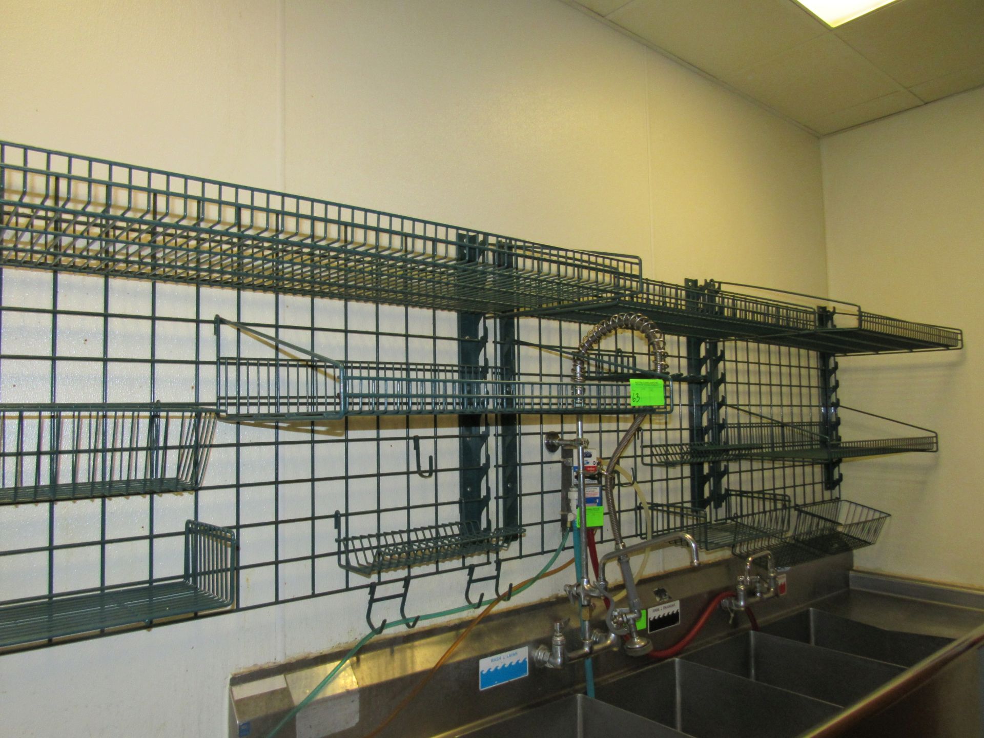 3 section of metro wall rack 124"