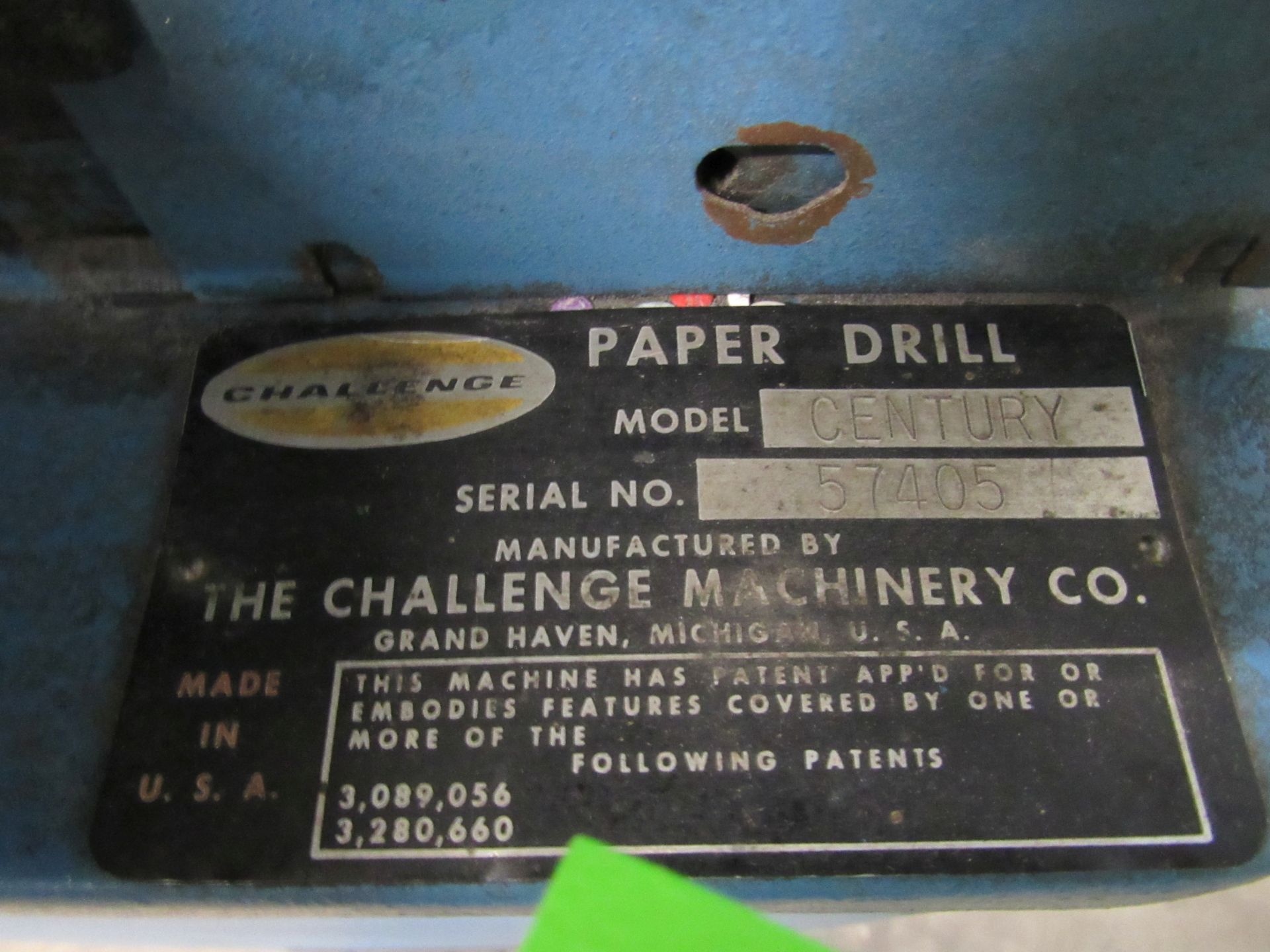 Challenge paper drill, Century model, serial #57405 - Bild 3 aus 3