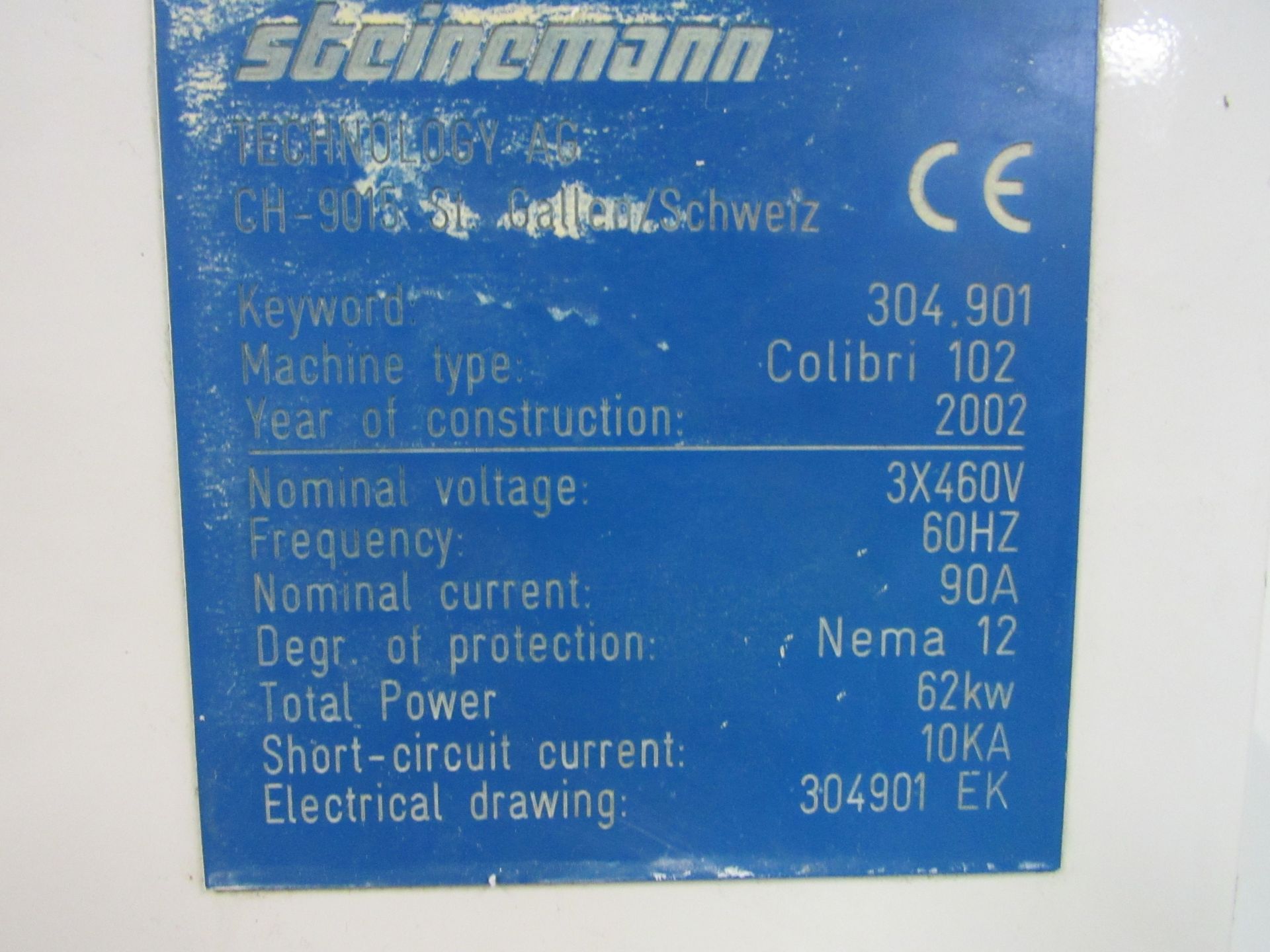 Steinemann programmable UV coding and flood coding system, model Colobri 102 - Image 7 of 7