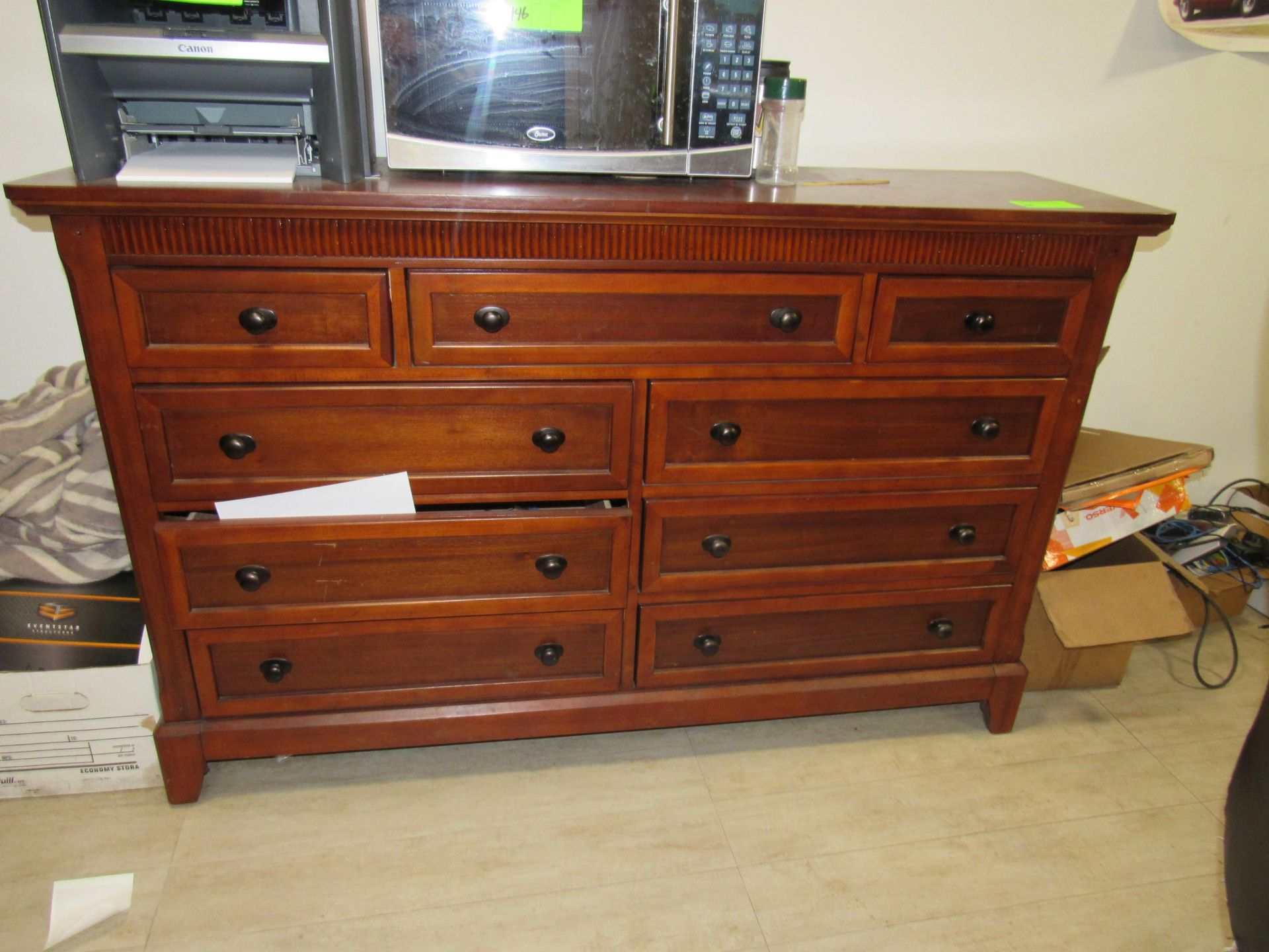 Dresser with nine drawers