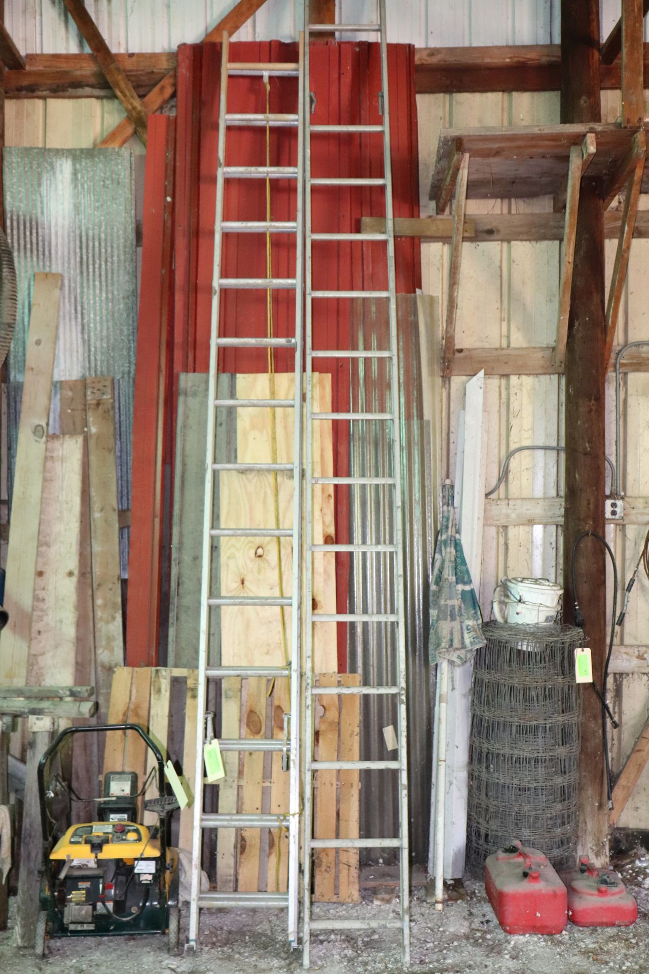Extension and a half extension ladder