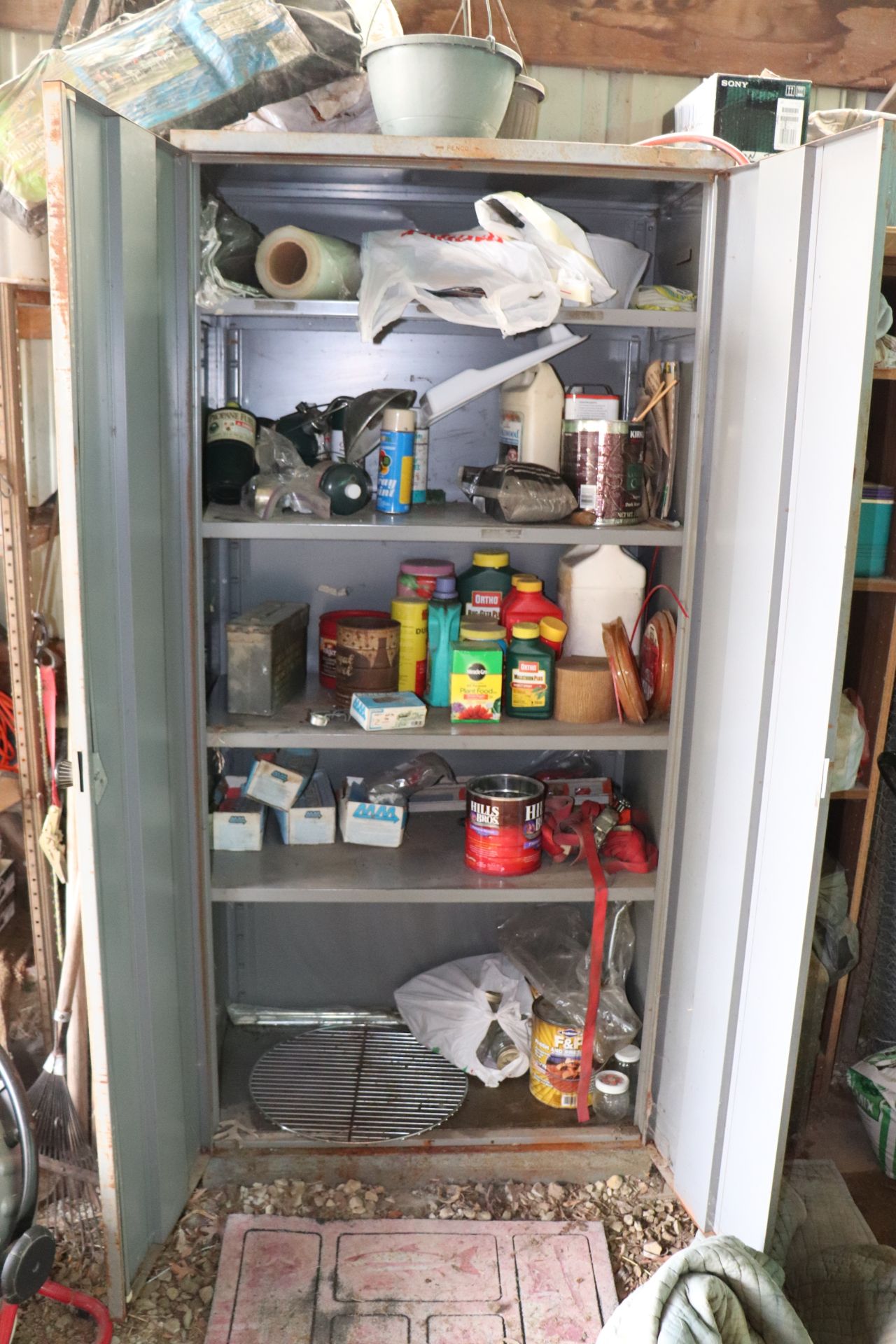 Cabinet and contents