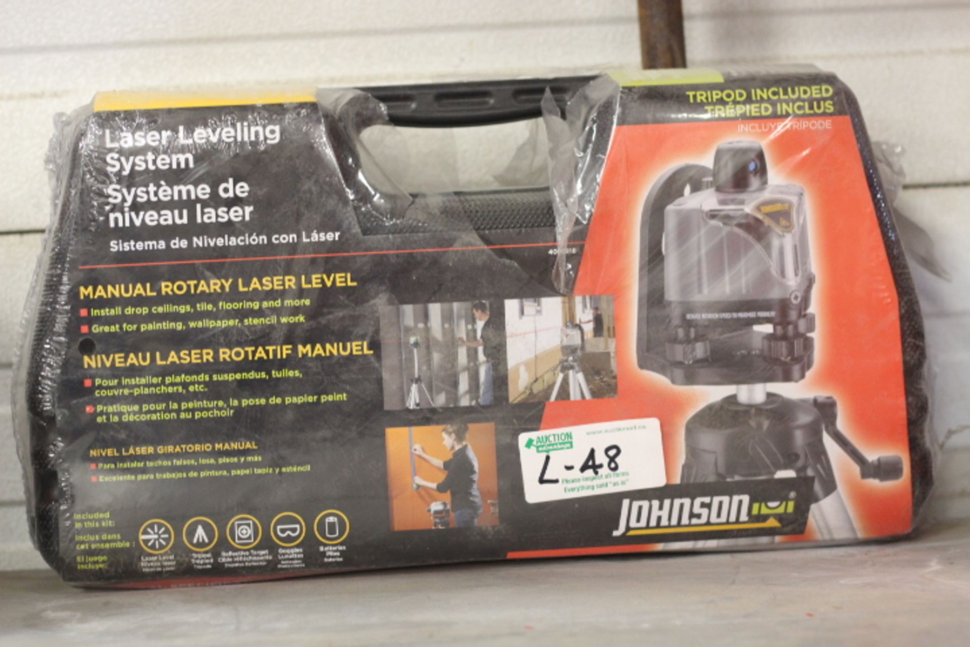 New Johnson Manual Rotary Laser Level with Tripod