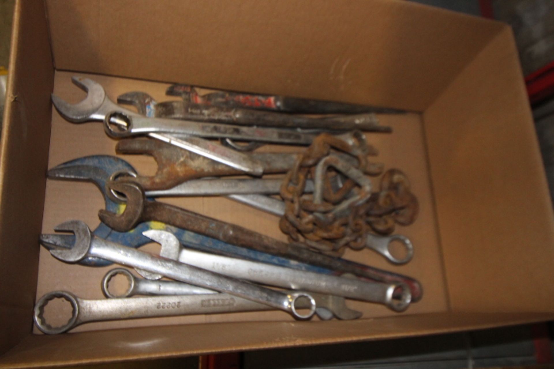 Box lot of Used Wrenches and Saw Blades - Image 2 of 3