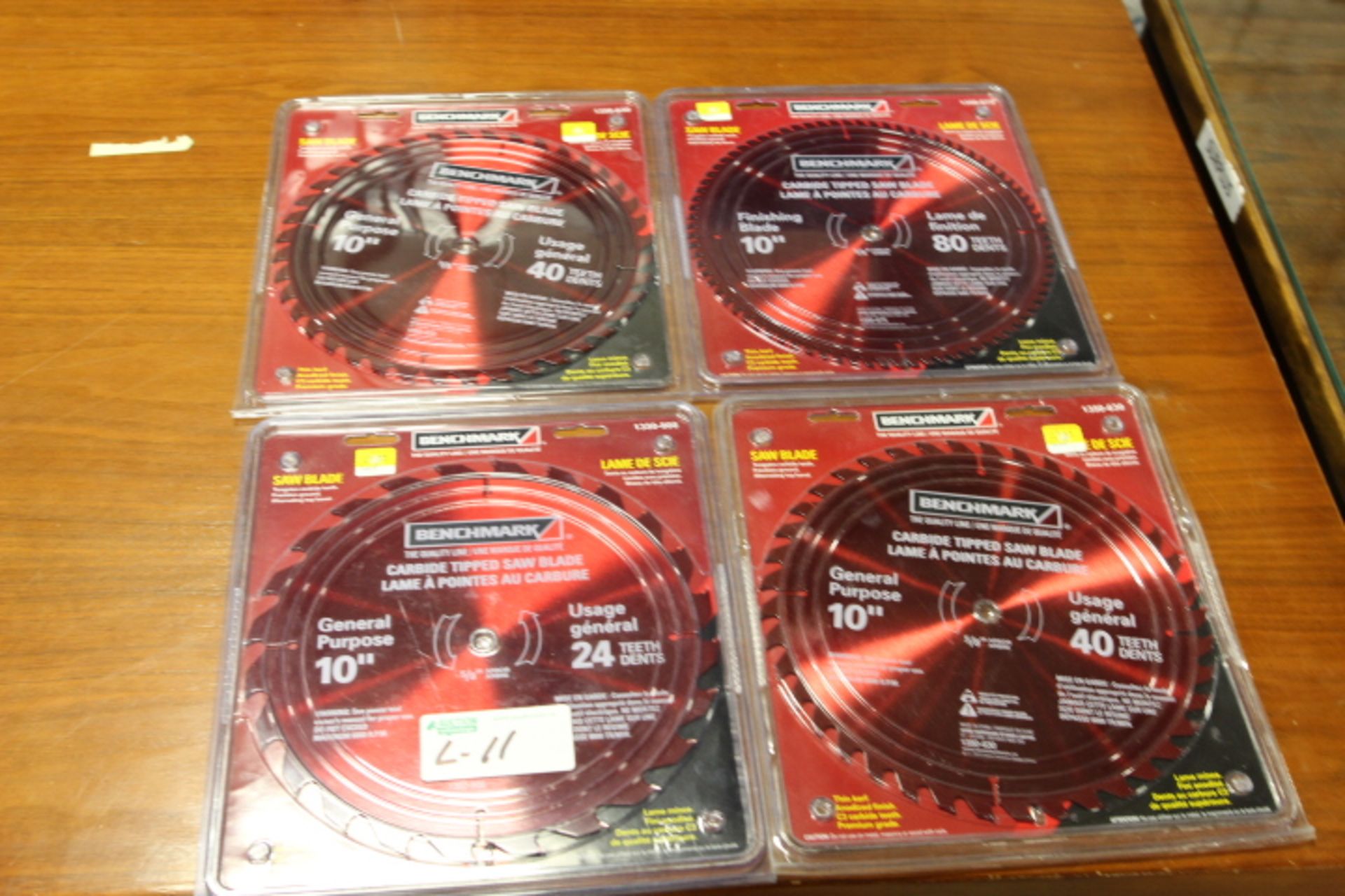 LOT OF 4 NEW 10" BENCHMARK SAW BLADES