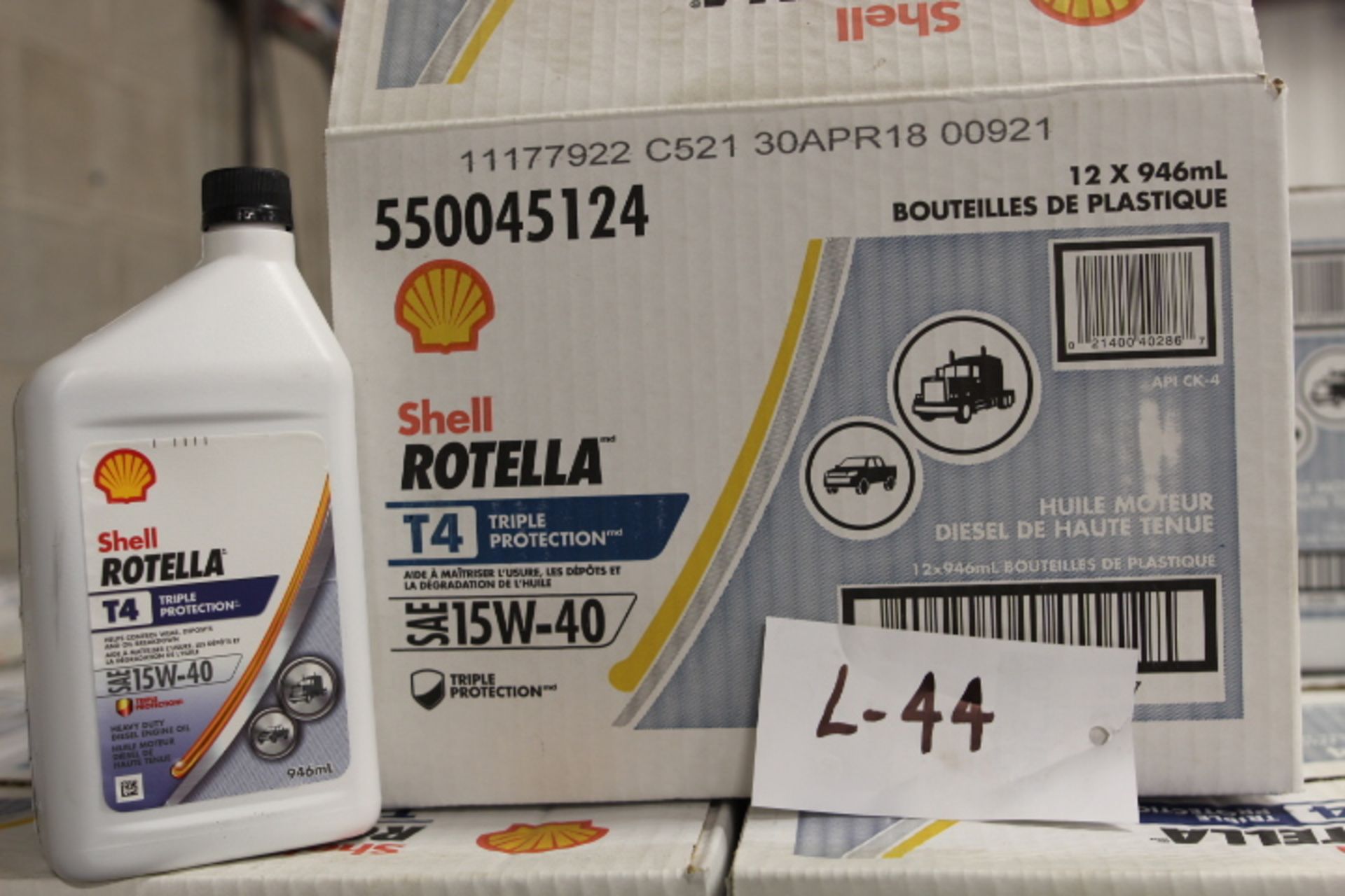 SHELL ROTELLA 15W-40 HD DIESEL MOTOR OIL (12 X 946ML)