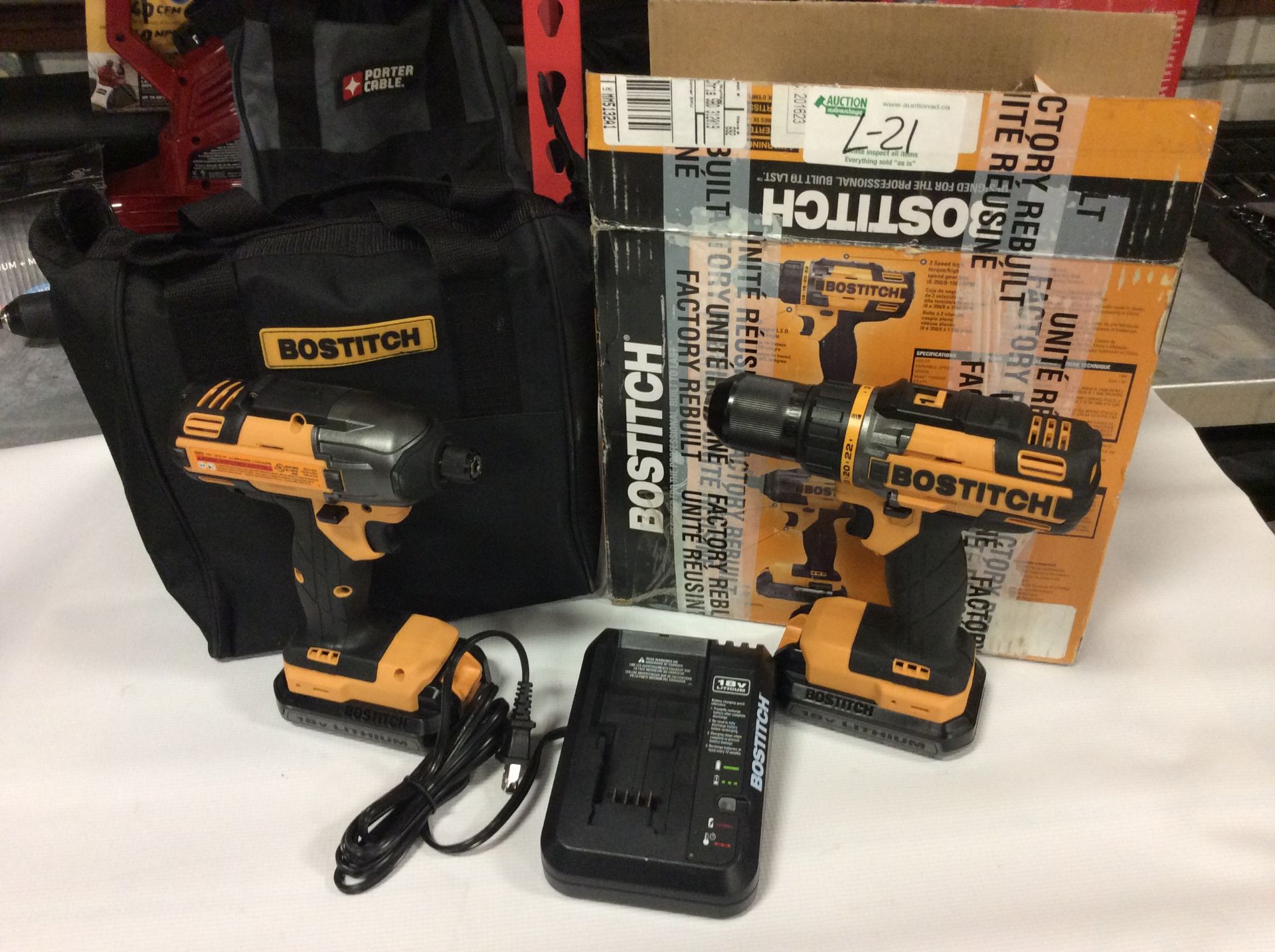 Refurbished Bostitch 18volt 2 Tool Combo Kit Drill / Driver Kit