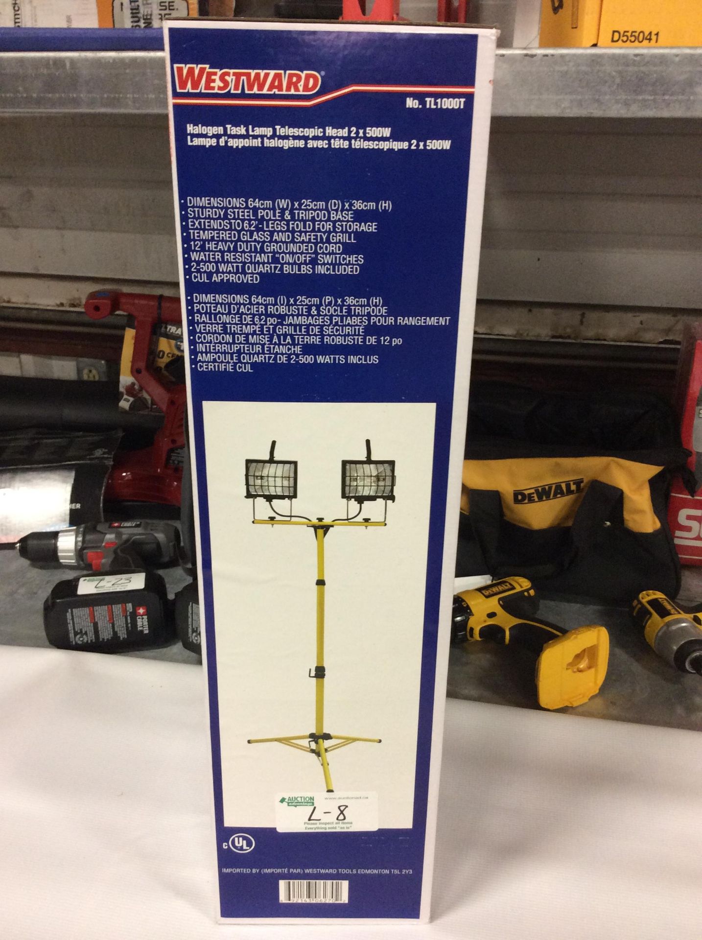 New Westward Telescopic Halogen Work Light