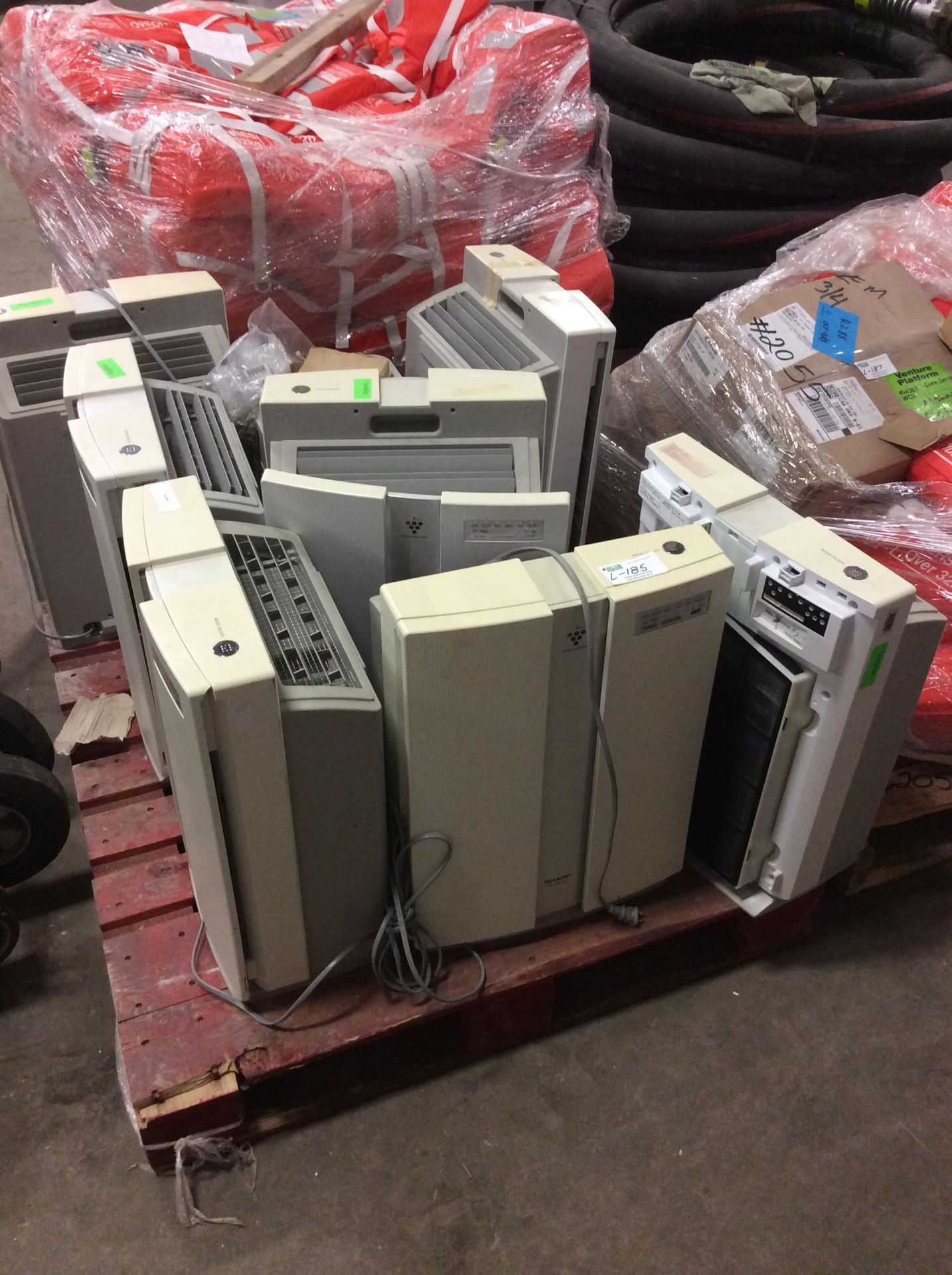 Skid lot of air purifiers