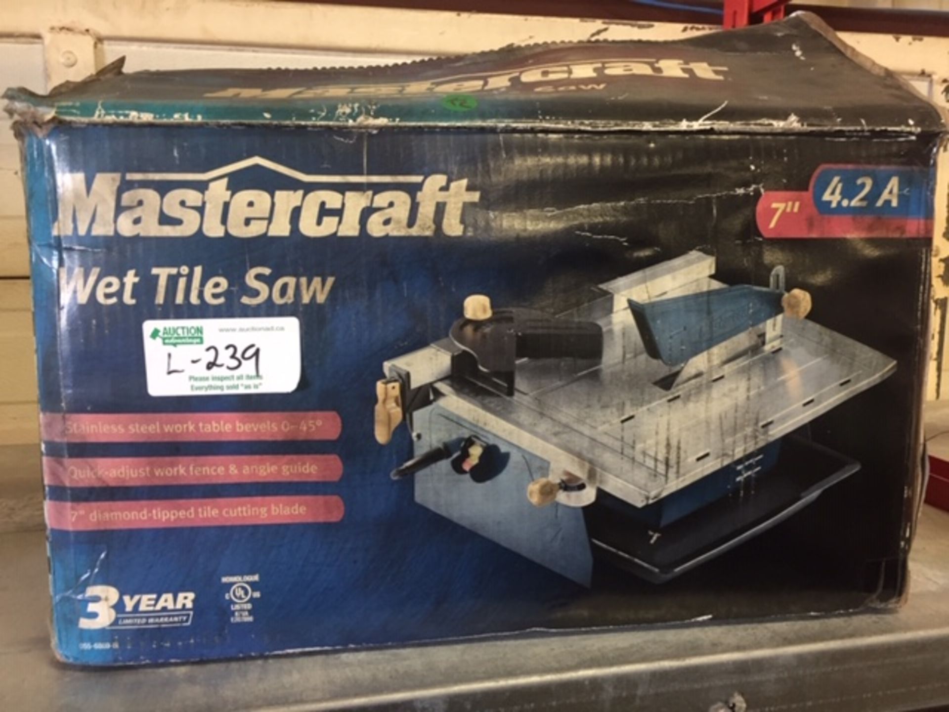 Mastercraft wet tile saw