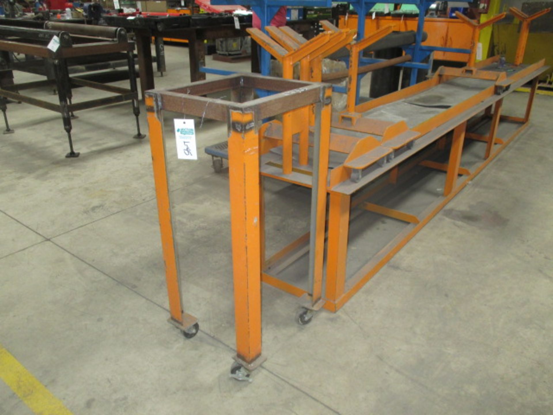 14' X 2' Pipe Stand , 16"w X 18 1/2"L X 39"H Mobile Equipment Stand
