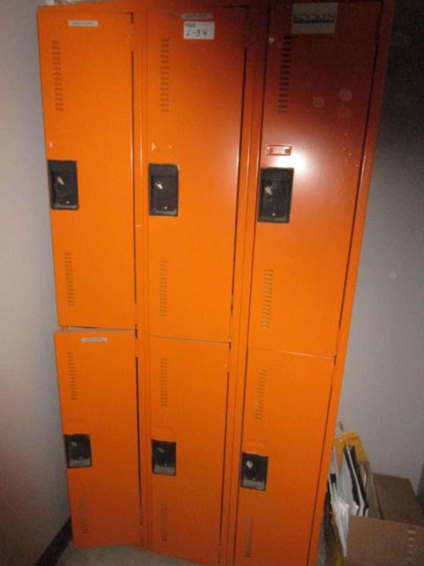 Bank of 6 1/2 Size Lockers and Haier A/C Unit