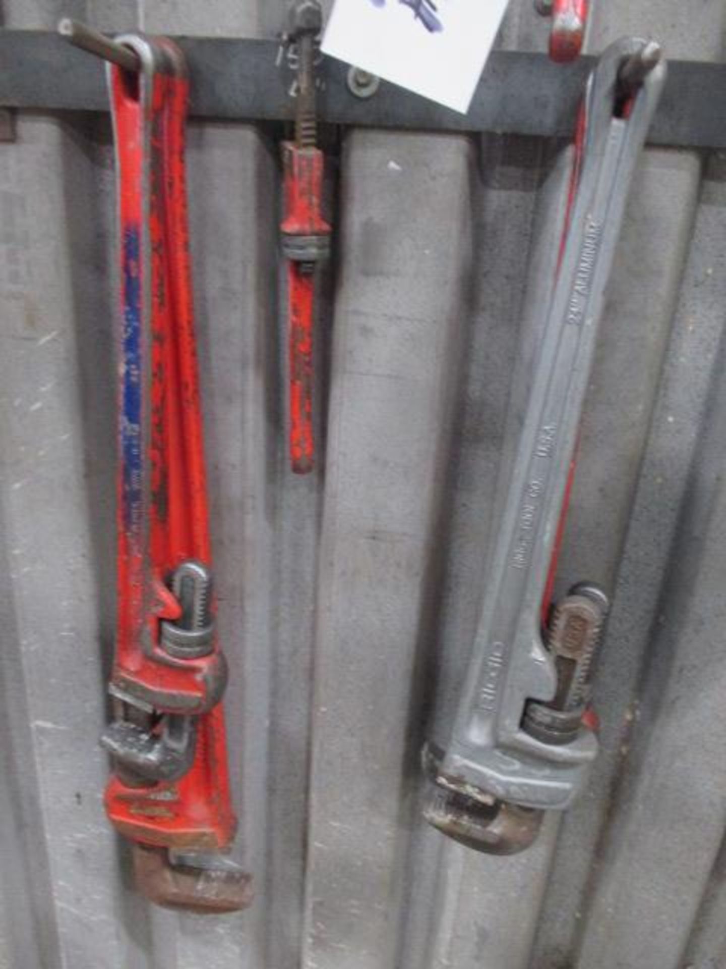 Approx 10 Ridgid Pipe Wrenches - 3 Alum and Steel Pipe Wrenches - Image 2 of 2