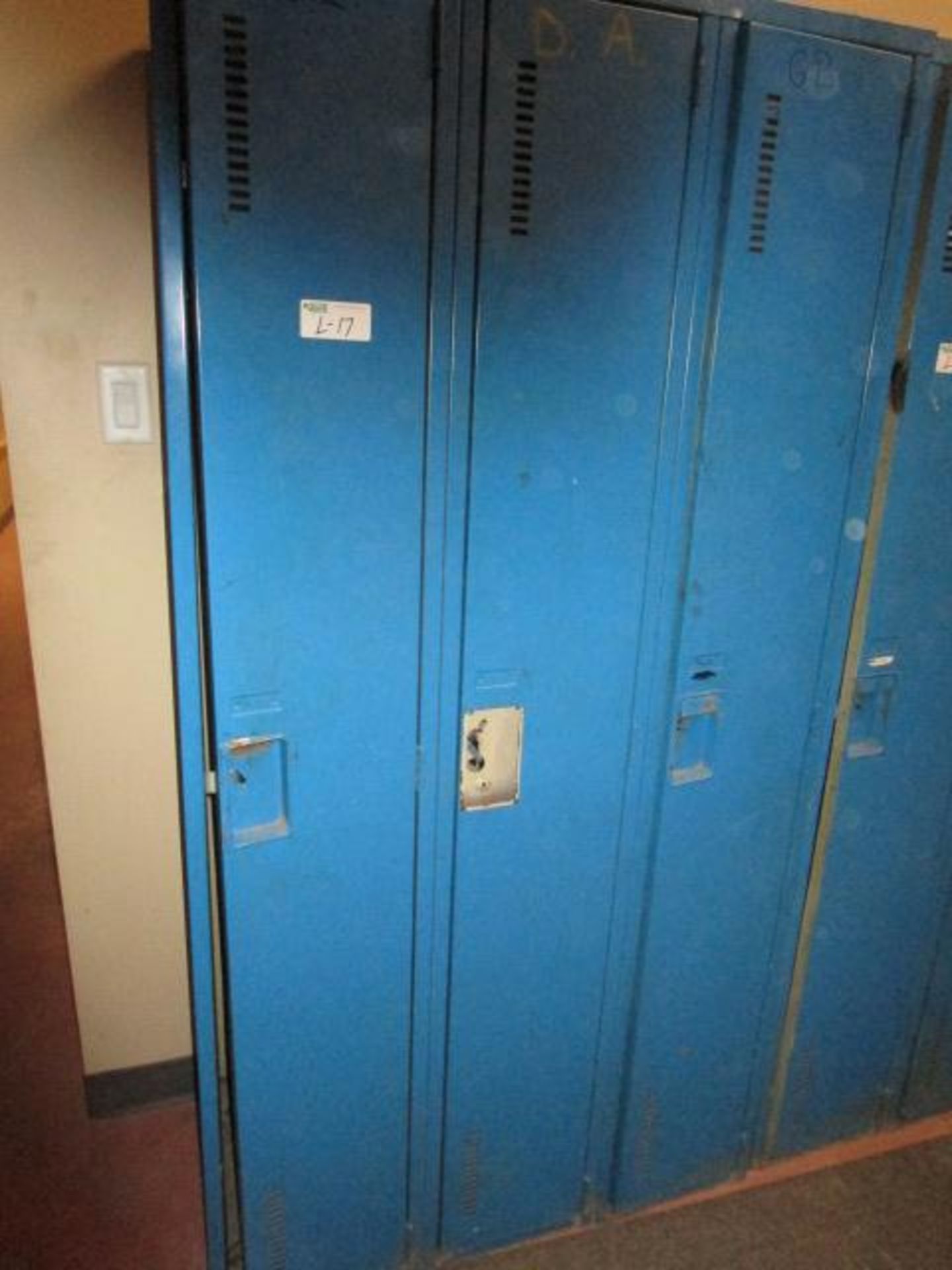 Bank of 3 Full Size Lockers