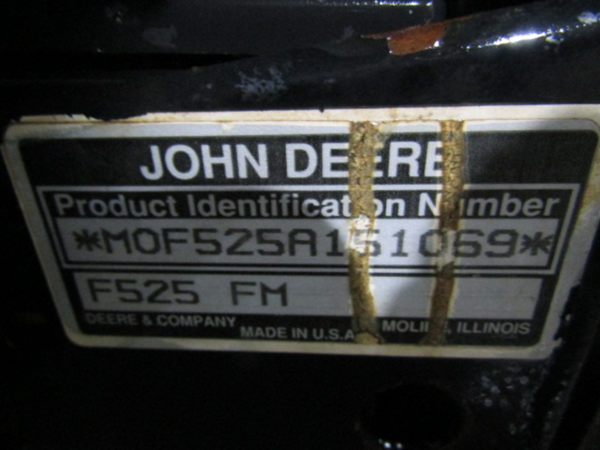 JD Mower F525, 561 hours, Serial #MOF525A151069 - Image 5 of 7