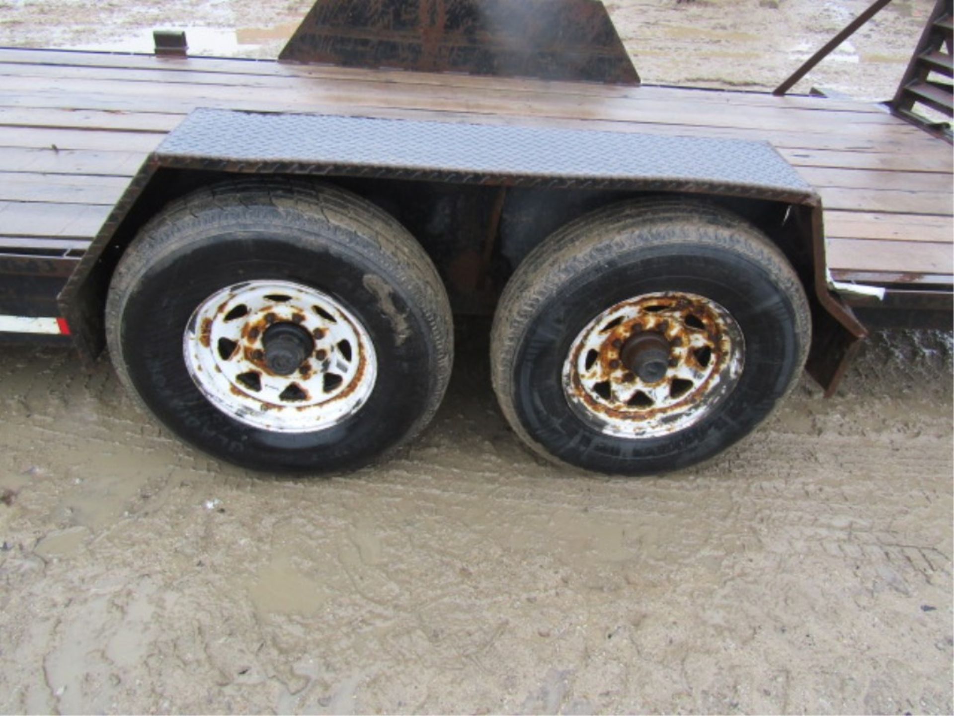 '99 Trotter Flatbed Trailer w/Ramps, Vin#082699, 80' x 18', additional $25.00 title fee - Image 5 of 9