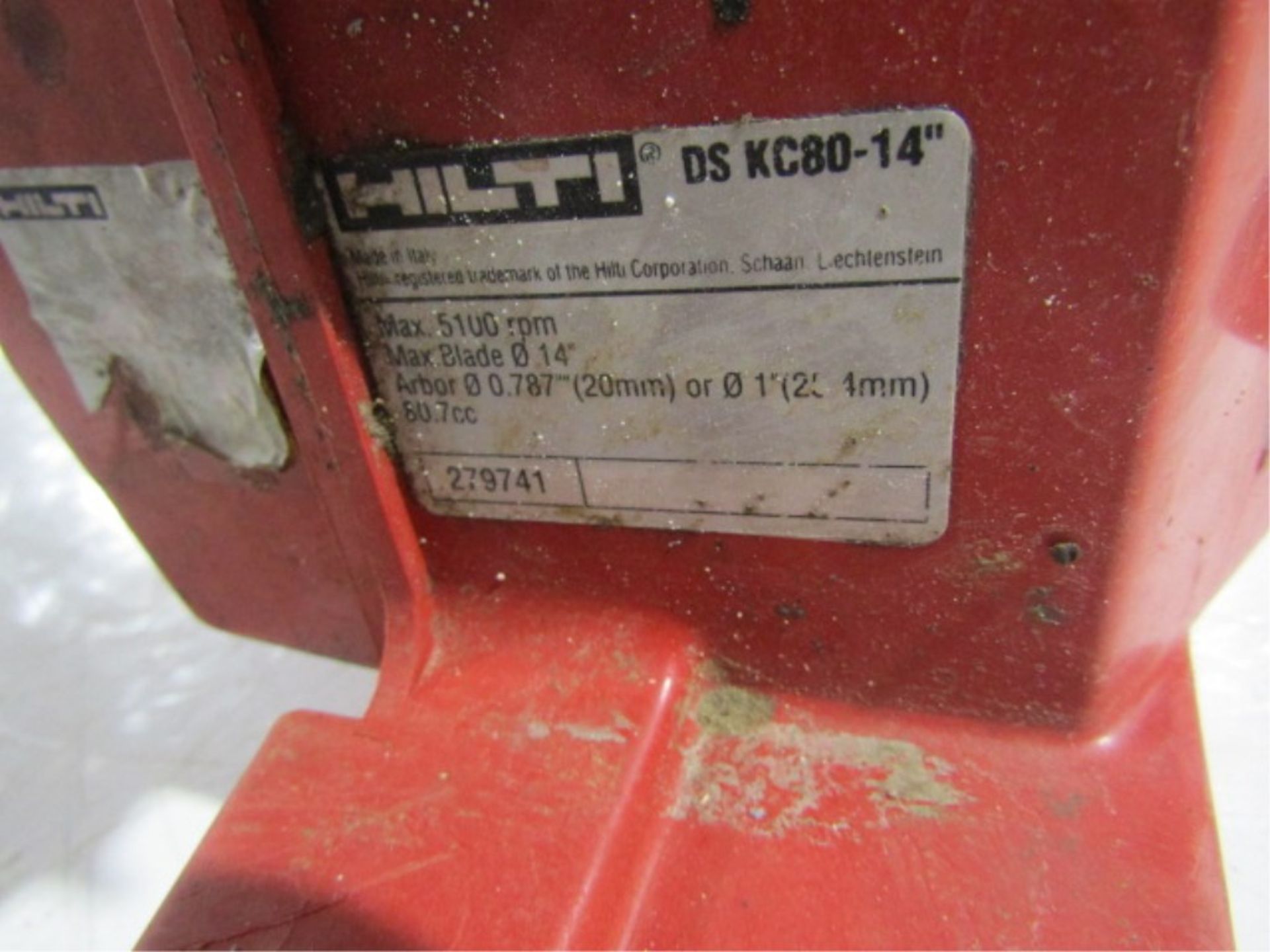 Hilti DS-KC80-14" Concrete Cut-Off, Serial 279741 - Image 2 of 3