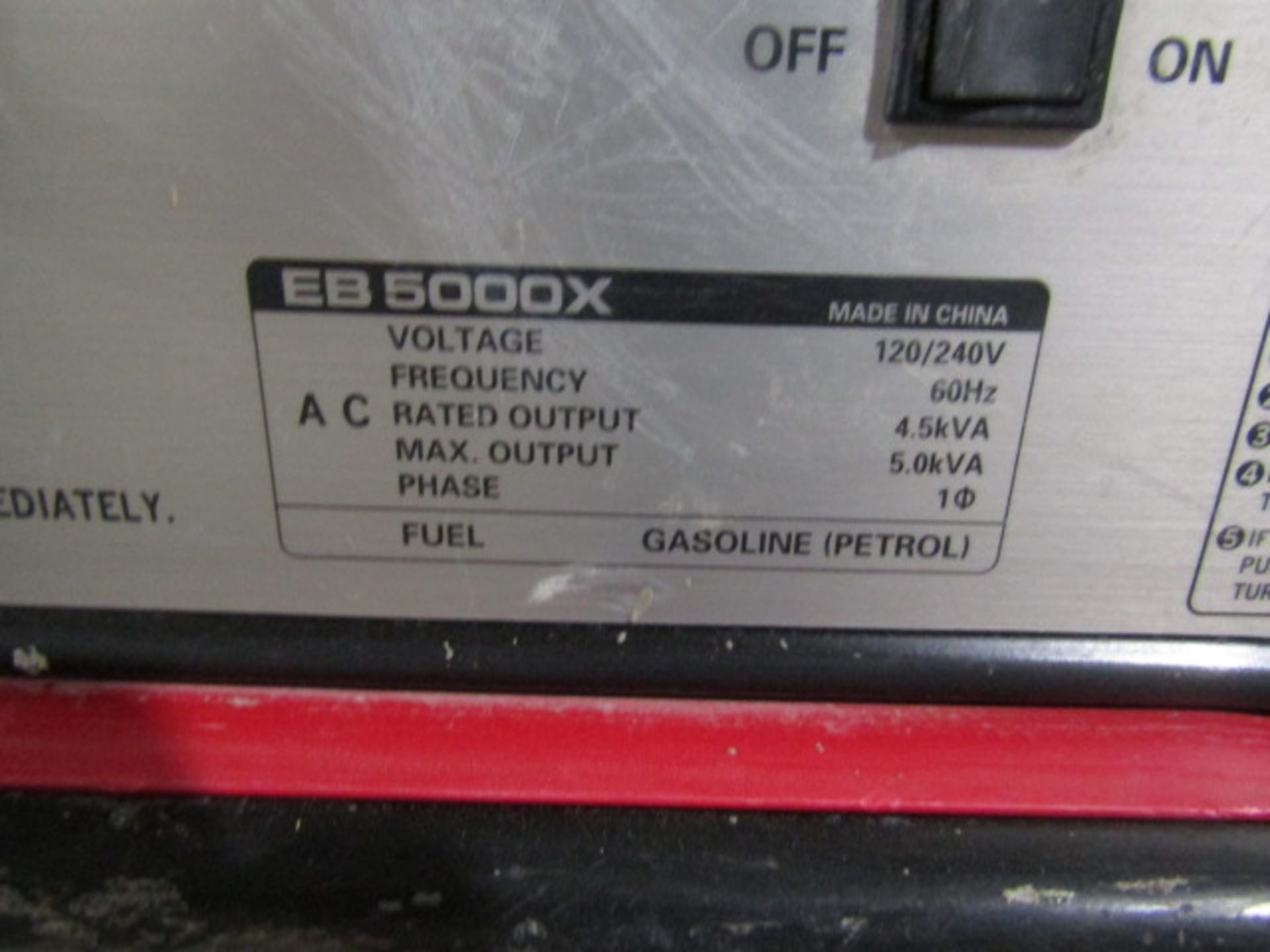 Honda EB 5000X Gas 120/240V Generator - Image 5 of 5