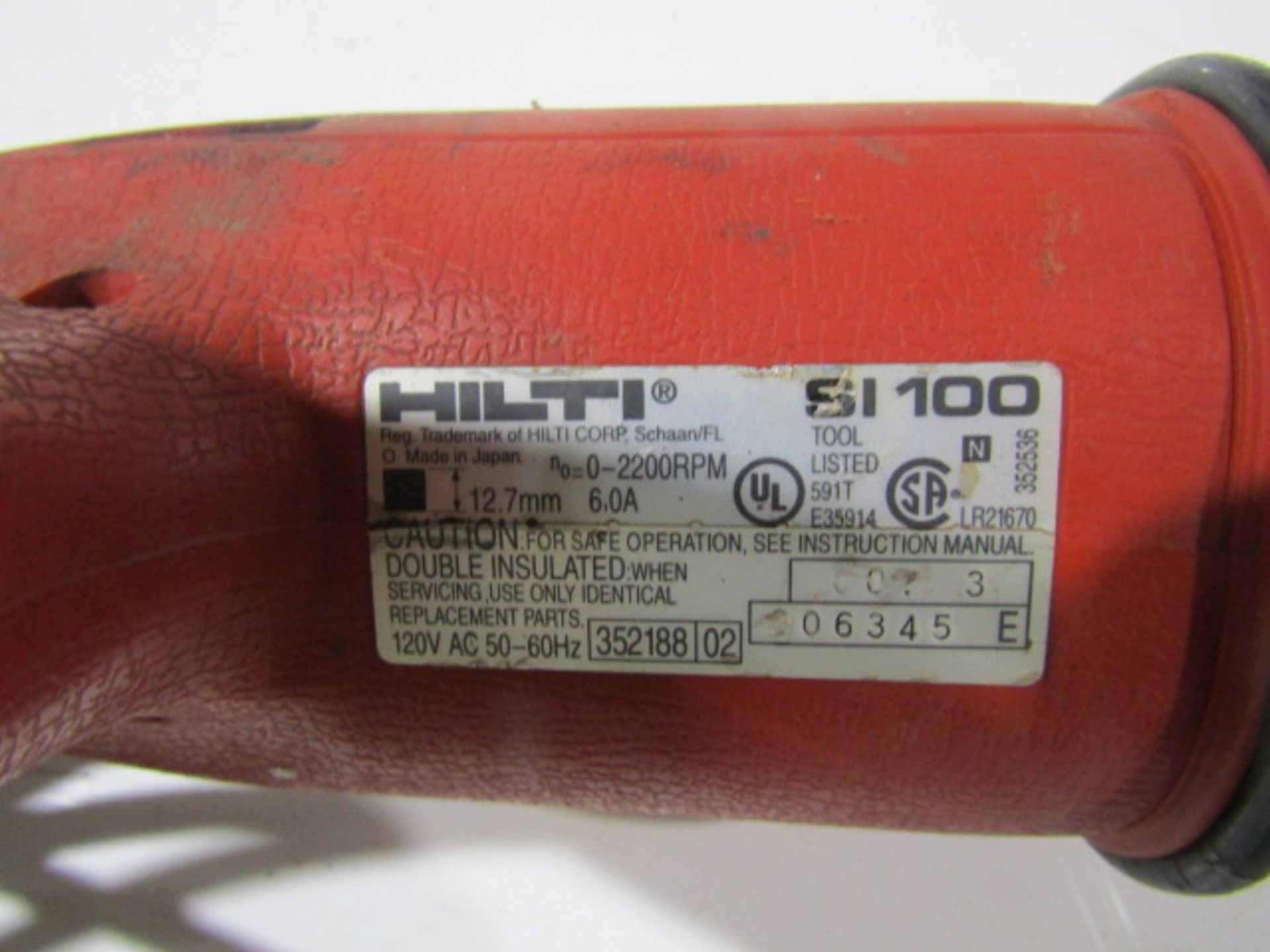 Hilti SI100 Impract Wrench, 007 3 - Image 2 of 2