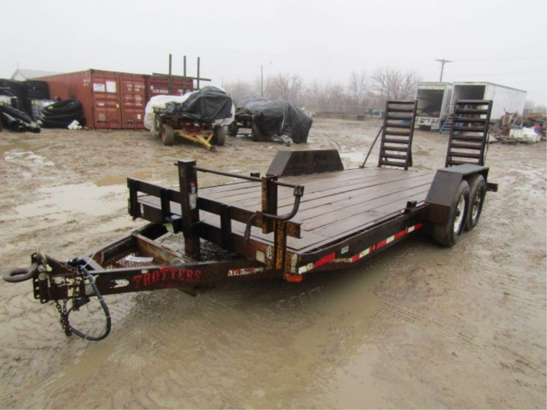 '99 Trotter Flatbed Trailer w/Ramps, Vin#082699, 80' x 18', additional $25.00 title fee