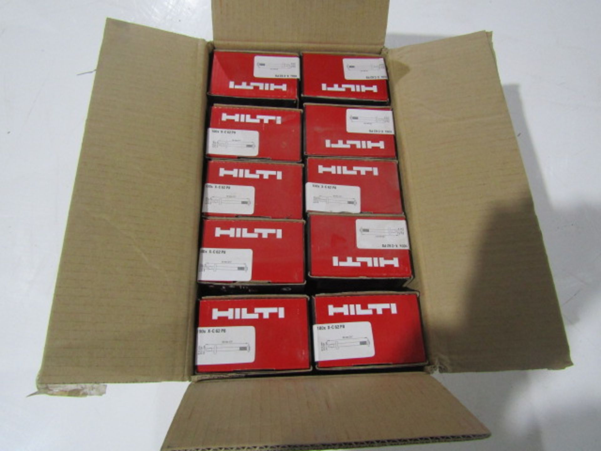 Box New Hilti Fasteners, 100x X-C62 P8,, 2.5"x.138"