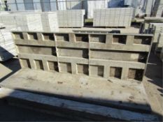 (4) 32" x 8' Laydowns Western Concrete Forms, Smooth 6-12 Hole Pattern