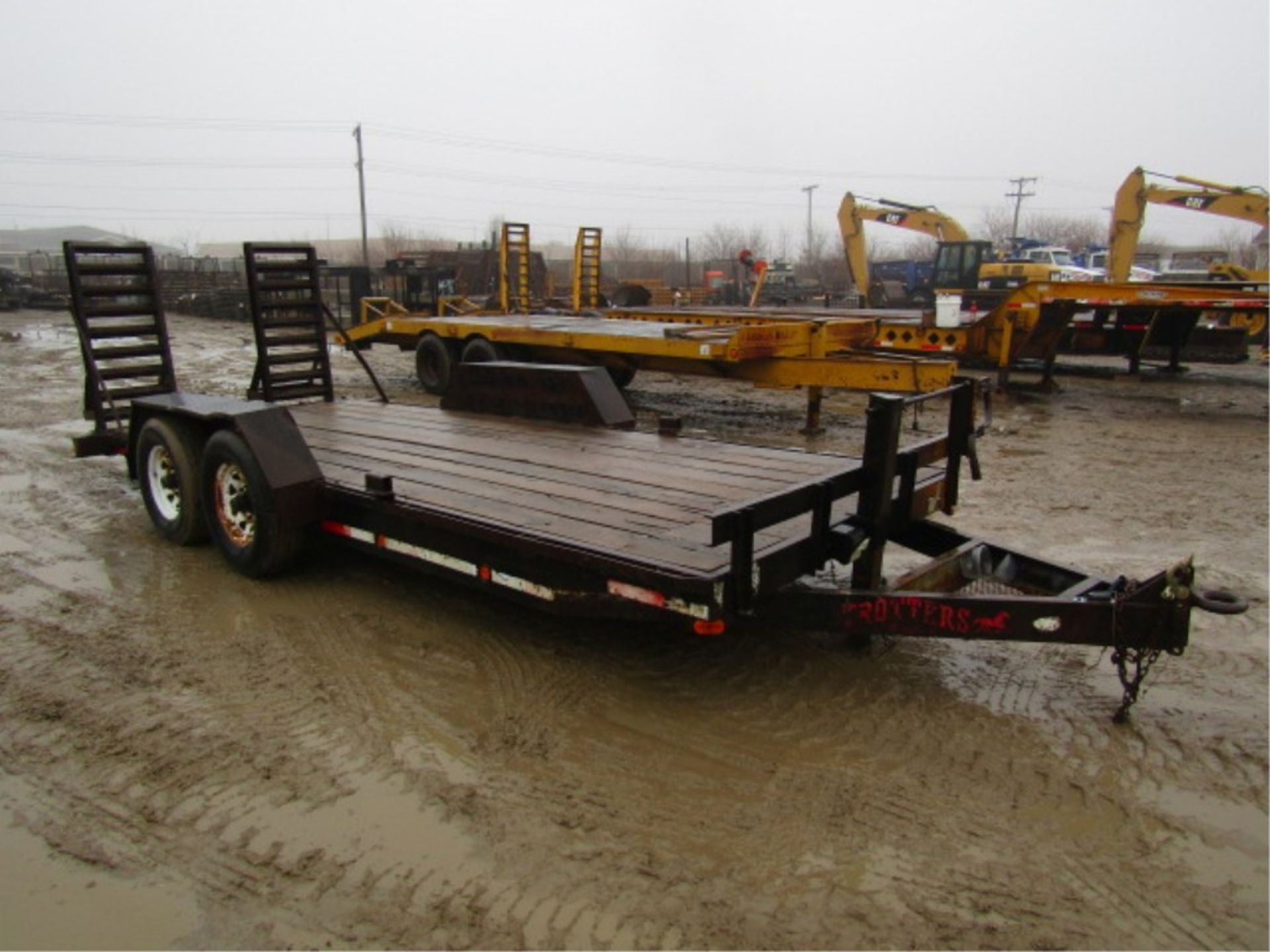 '99 Trotter Flatbed Trailer w/Ramps, Vin#082699, 80' x 18', additional $25.00 title fee - Image 2 of 9