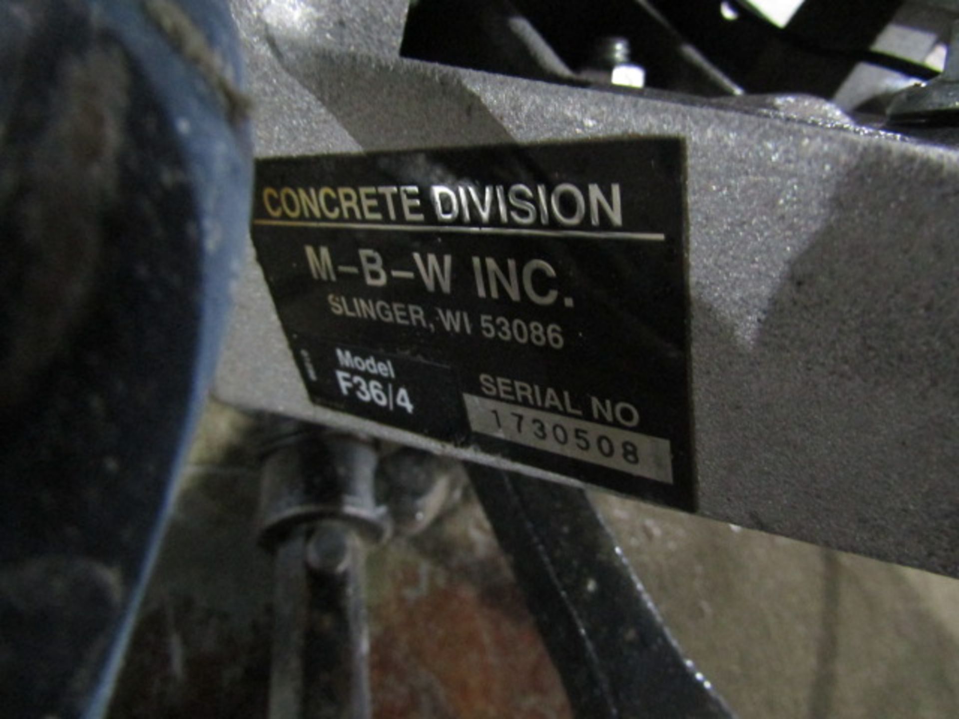 M-B-W, Model #F36/4 Concrete Power Trowel, Serial #1730508, Honda GX240 8.0 - Image 3 of 4