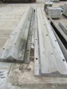 (2) 10" x 8' Keyway Stops Wall-Ties Concrete Forms, Smooth 6-12 Hole Pattern