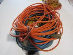 (3) 110 Extension Cords - Orange, Blue & Yellow