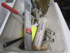 Tote of Painting Supplies