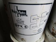(2) Bucket New Poly Meta Forms 6"x6" Stacking, Units