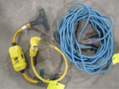 Gound Pull Plugs & 110 Extension Cord - Blue