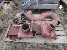 Pallet of Pump Parts, (2) Shut Off Plates & S Tubes