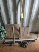 Misc. Maul, Breaker Bar, Chain, Finishing Broom