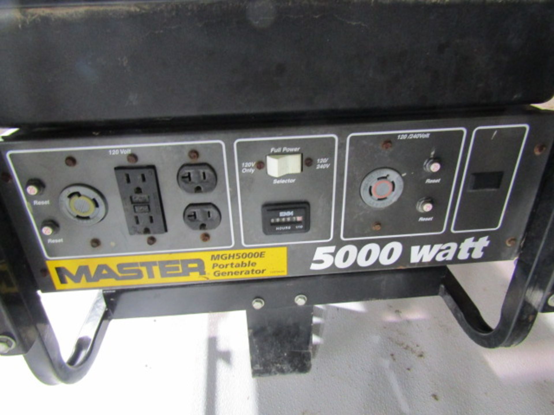 Master 5000 Generator, Model # MGH5000E, Serial # MPO8000GA, 3600 RPM, 120/240 Volt, Located in - Image 5 of 5