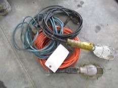 (2) Trouble Lights, Extension Cord, Located in Hopkinton, IA