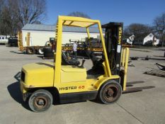 Hyster 65 Lift Truck, Model #H65XM, Serial #H177B29974Y, 6090 hours, 6 degree back tilt, Located