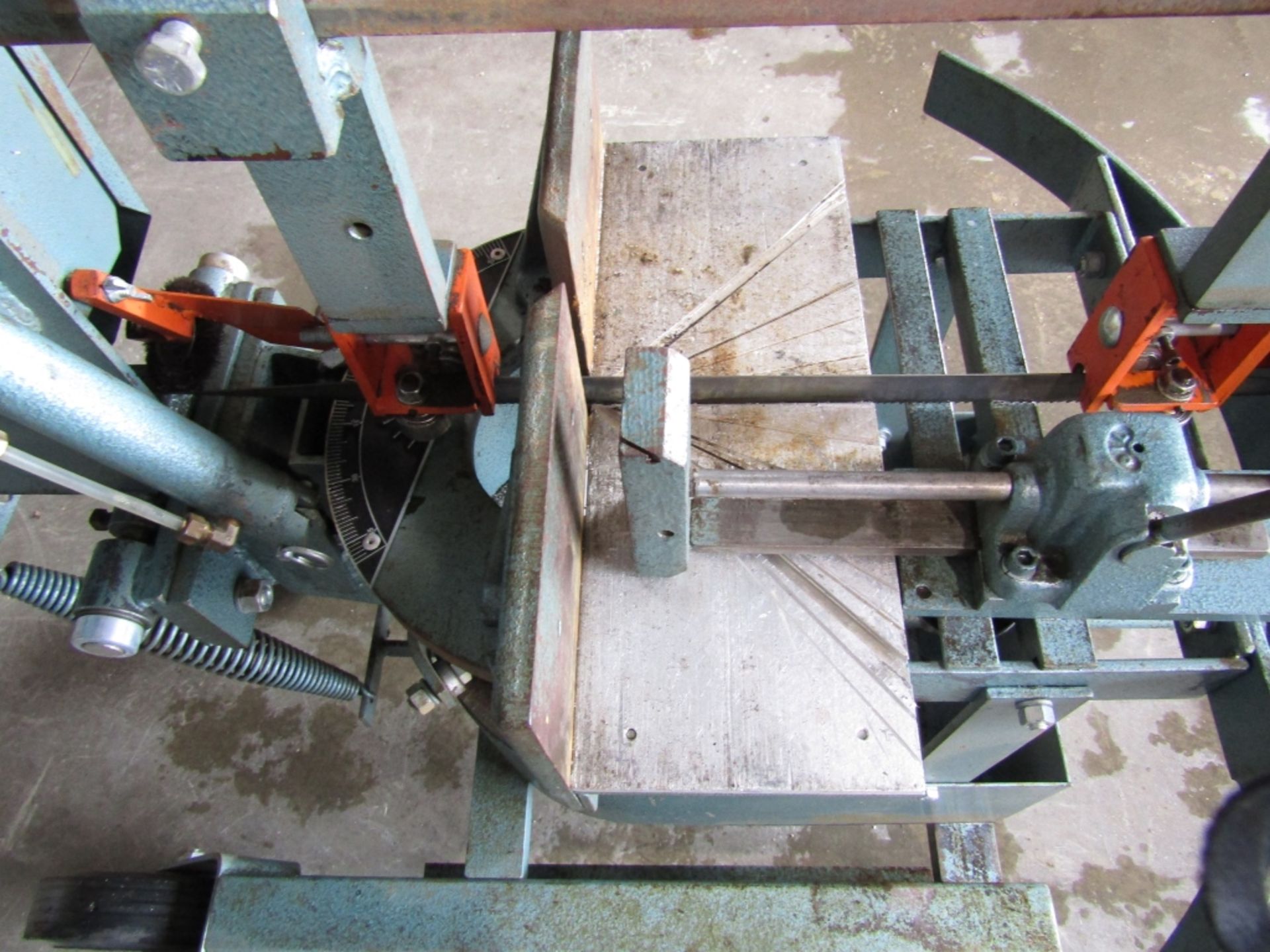 Ellis Mitre Band Saw, Model # 1600, Serial # 16007320, Blade Size 10" x 1" x .035, Cuts 7" @ 45 - Image 3 of 4