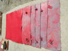 (6) 4 x 4' Concrete Stamps (red), Located in Wildwood, MO