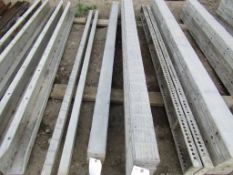 (3) 4"x8' Symons/Wall-Tie Aluminum Concrete Forms Smooth 6-12 Hole Pattern