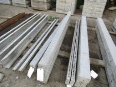 (7) 4"x8' Symons/Wall-Tie Aluminum Concrete Jump Forms, Vertibrick 6-12 Hole Pattern